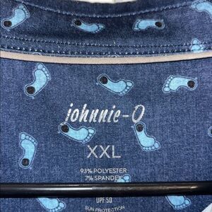 UNC North Carolina Tar Heels basketball NCAA golf polo shirt XXL Johnnie-O Foot